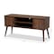 Baxton Studio Alard Mid-Century Walnut Brown Finished 2-Door Wood TV Stand 159-9850 - alternate 5